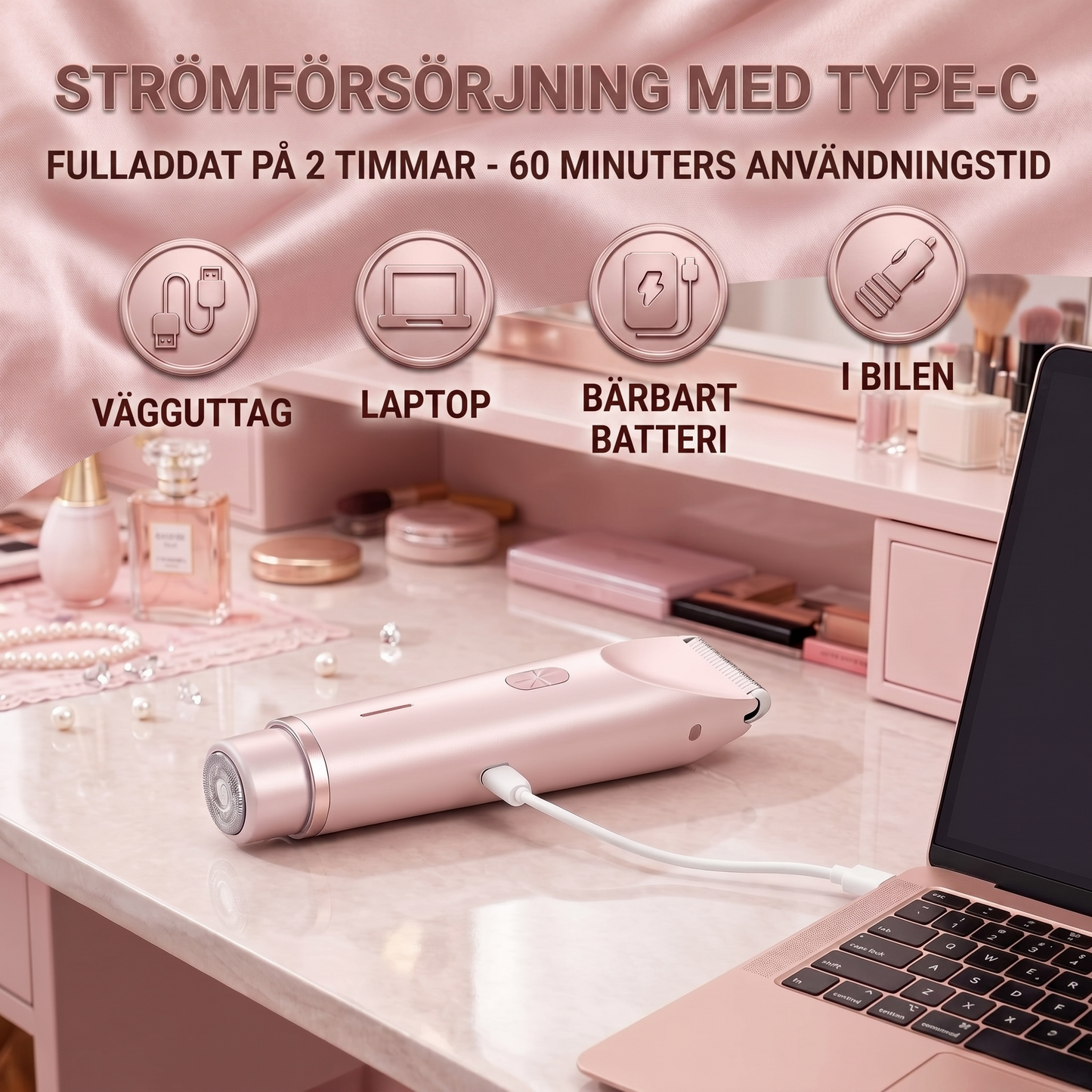 Verdea - SmoothTrim Rakapparat för Kvinnor | 2-i-1 vattentålig